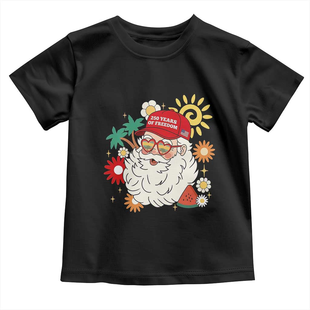 USA 250th Anniversary Santa Christmas In July Toddler T Shirt
