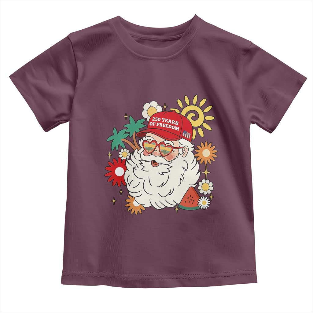 USA 250th Anniversary Santa Christmas In July Toddler T Shirt