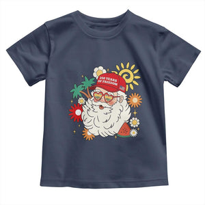 USA 250th Anniversary Santa Christmas In July Toddler T Shirt