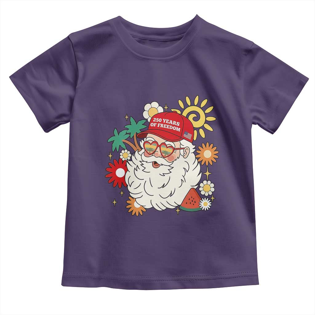 USA 250th Anniversary Santa Christmas In July Toddler T Shirt