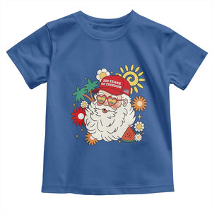 USA 250th Anniversary Santa Christmas In July Toddler T Shirt