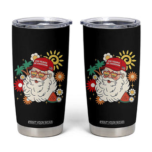 USA 250th Anniversary Santa Christmas In July Tumbler Cup