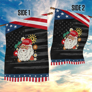 USA 250th Anniversary Santa Christmas In July Patriotic Garden Flag