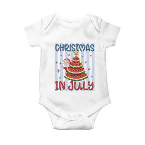 Funny Santa Christmas in July Baby Onesie Melon Christmas Tree Summer