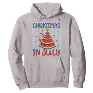 Funny Santa Christmas in July Hoodie Melon Christmas Tree Summer