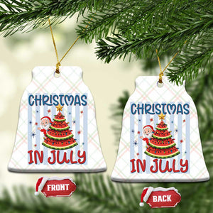Funny Santa Christmas in July Ceramic Ornament Melon Christmas Tree Summer