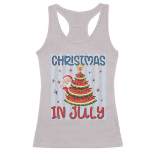 Funny Santa Christmas in July Racerback Tank Top Melon Christmas Tree Summer