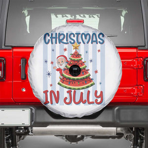 Funny Santa Christmas in July Spare Tire Cover Melon Christmas Tree Summer