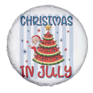 Funny Santa Christmas in July Spare Tire Cover Melon Christmas Tree Summer