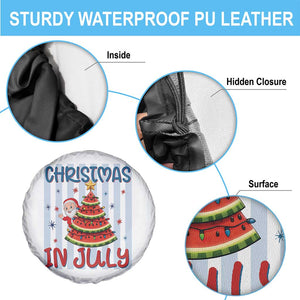 Funny Santa Christmas in July Spare Tire Cover Melon Christmas Tree Summer