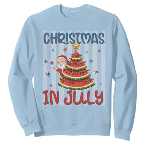 Funny Santa Christmas in July Sweatshirt Melon Christmas Tree Summer