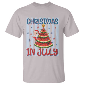Funny Santa Christmas in July T Shirt Melon Christmas Tree Summer