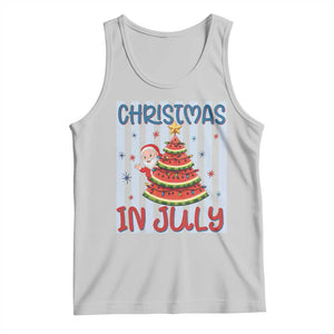 Funny Santa Christmas in July Tank Top Melon Christmas Tree Summer