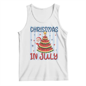 Funny Santa Christmas in July Tank Top Melon Christmas Tree Summer