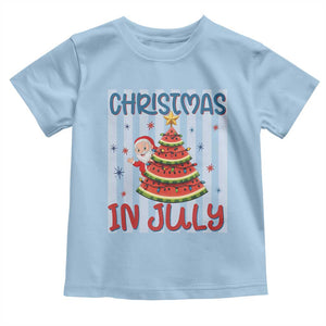 Funny Santa Christmas in July Toddler T Shirt Melon Christmas Tree Summer