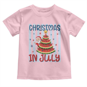 Funny Santa Christmas in July Toddler T Shirt Melon Christmas Tree Summer