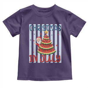 Funny Santa Christmas in July Toddler T Shirt Melon Christmas Tree Summer