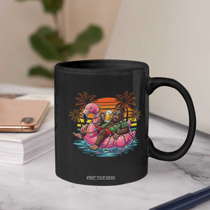 Funny Bigfoot Drinking Beer Christmas in July Coffee Mug