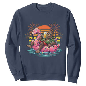 Funny Bigfoot Drinking Beer Christmas in July Sweatshirt