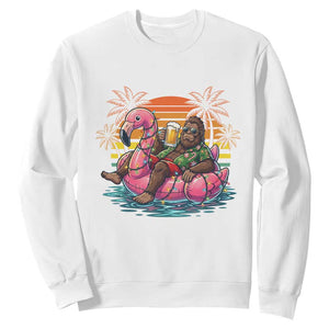Funny Bigfoot Drinking Beer Christmas in July Sweatshirt