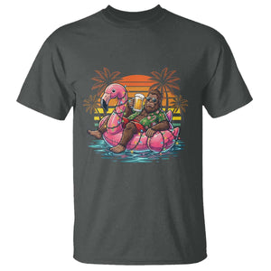 Funny Bigfoot Drinking Beer Christmas in July T Shirt