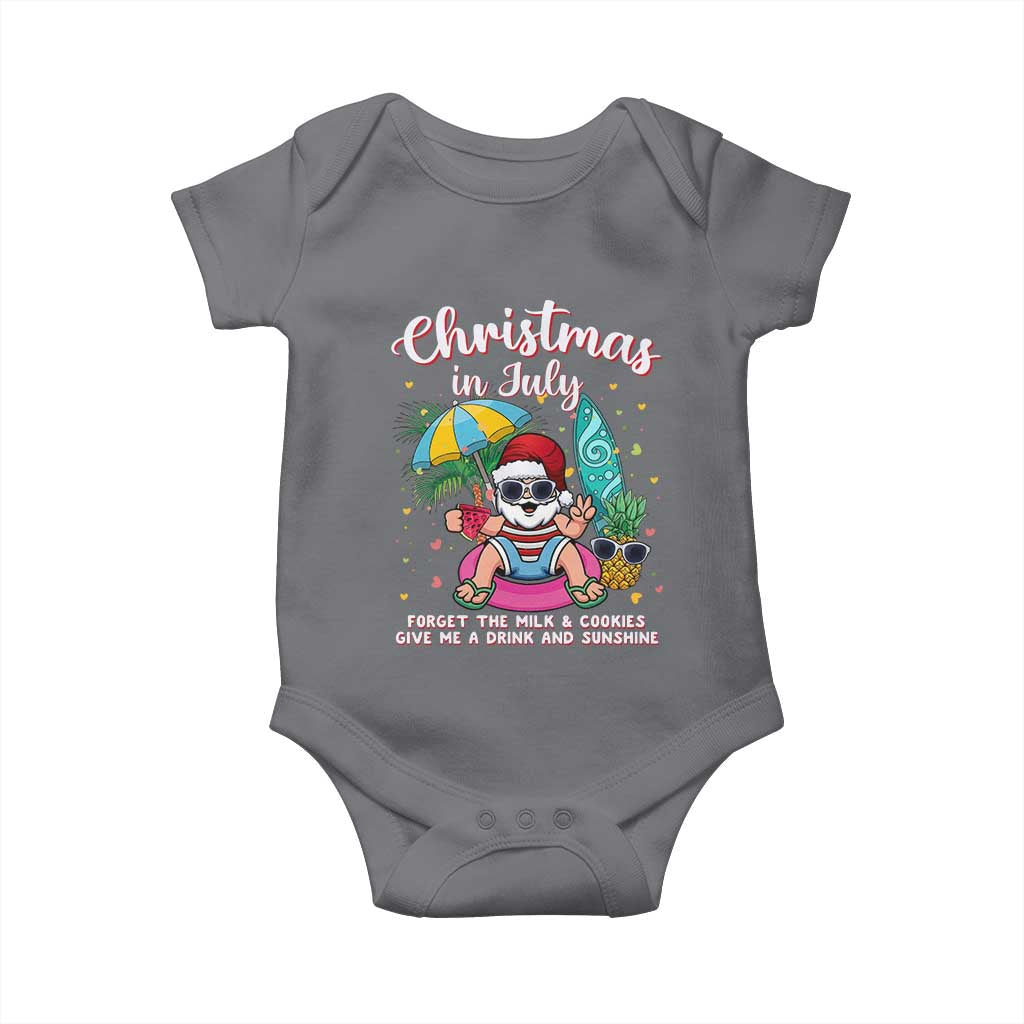 Christmas in July Santa Baby Onesie Palm Tree Beach Summer Hawaii