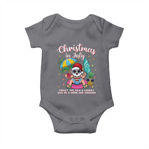 Christmas in July Santa Baby Onesie Palm Tree Beach Summer Hawaii