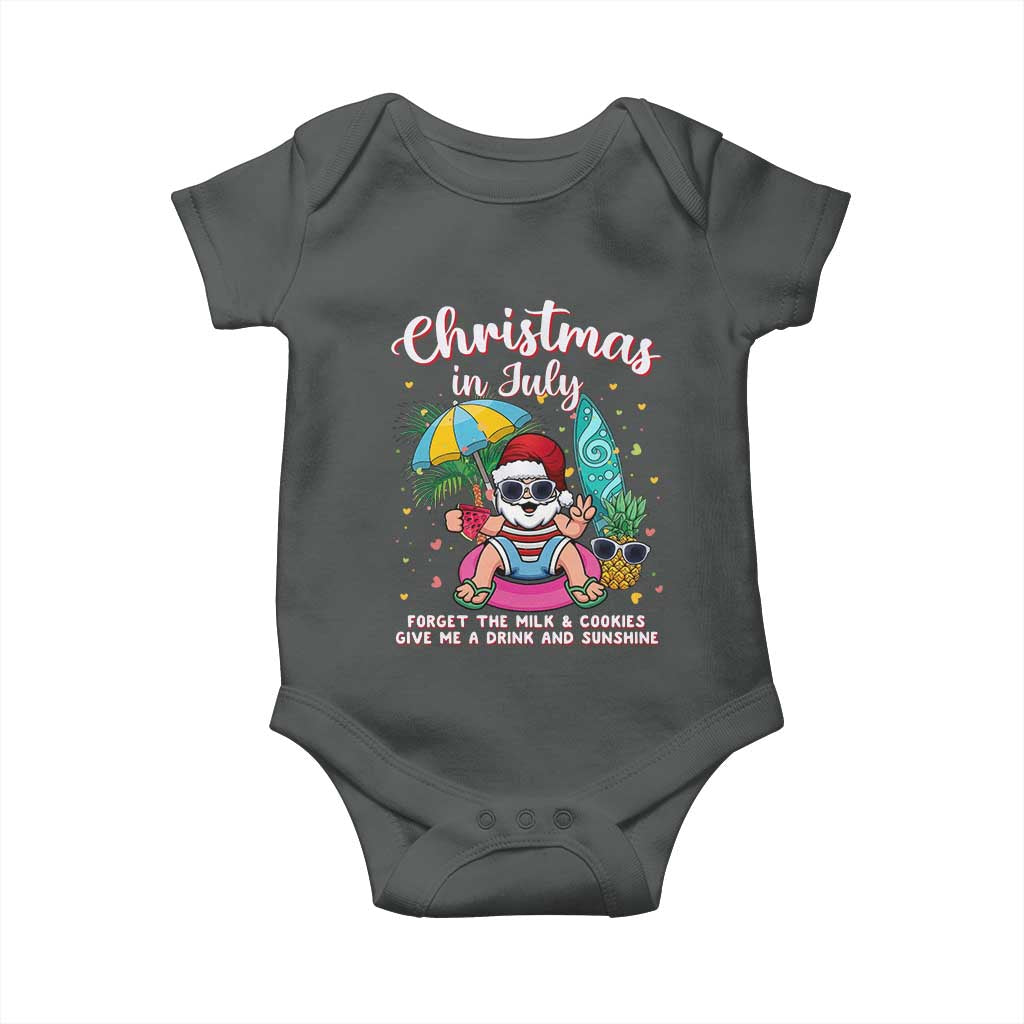 Christmas in July Santa Baby Onesie Palm Tree Beach Summer Hawaii