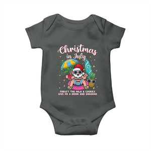 Christmas in July Santa Baby Onesie Palm Tree Beach Summer Hawaii
