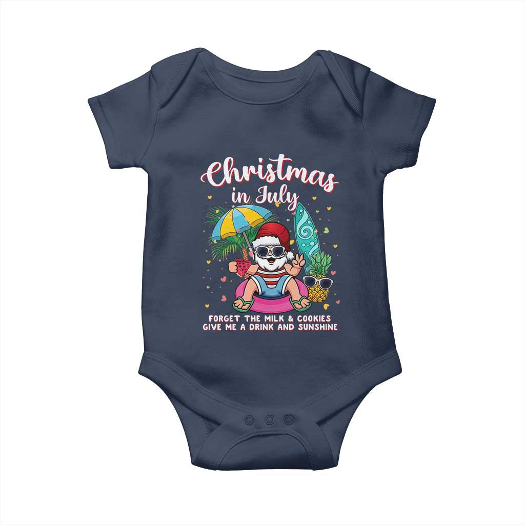 Christmas in July Santa Baby Onesie Palm Tree Beach Summer Hawaii