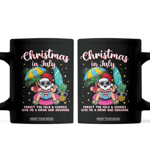 Christmas in July Santa Coffee Mug Palm Tree Beach Summer Hawaii