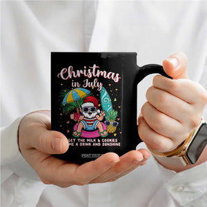 Christmas in July Santa Coffee Mug Palm Tree Beach Summer Hawaii