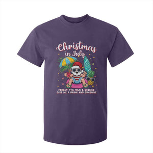 Christmas in July Santa T Shirt For Kid Palm Tree Beach Summer Hawaii