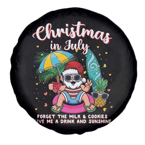 Christmas in July Santa Spare Tire Cover Palm Tree Beach Summer Hawaii