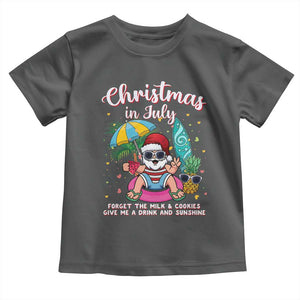 Christmas in July Santa Toddler T Shirt Palm Tree Beach Summer Hawaii
