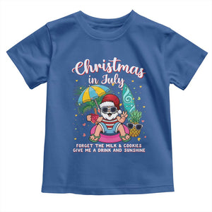 Christmas in July Santa Toddler T Shirt Palm Tree Beach Summer Hawaii