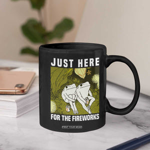 Funny Frog 4th of July Coffee Mug Just Here For The Fireworks TS14 Print Your Wear