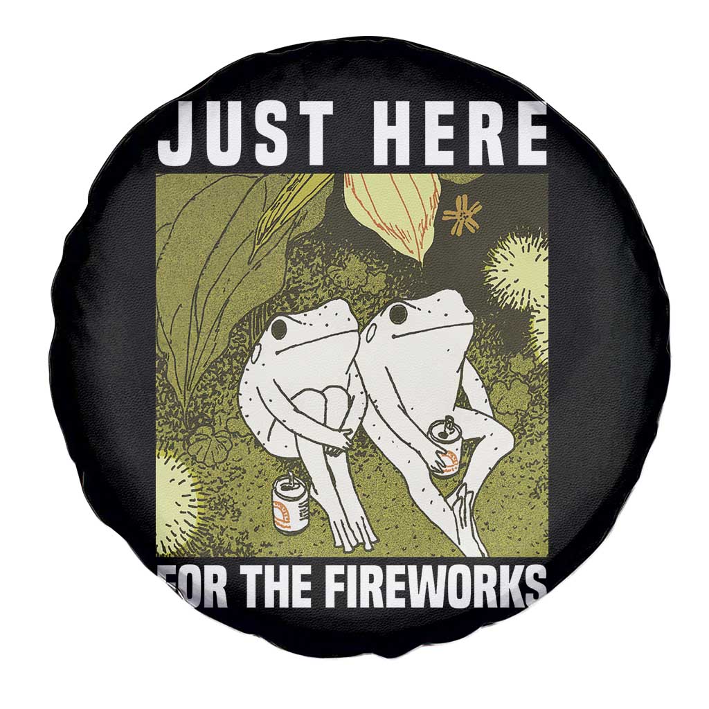 Funny Frog 4th of July Spare Tire Cover Just Here For The Fireworks TS14 Print Your Wear