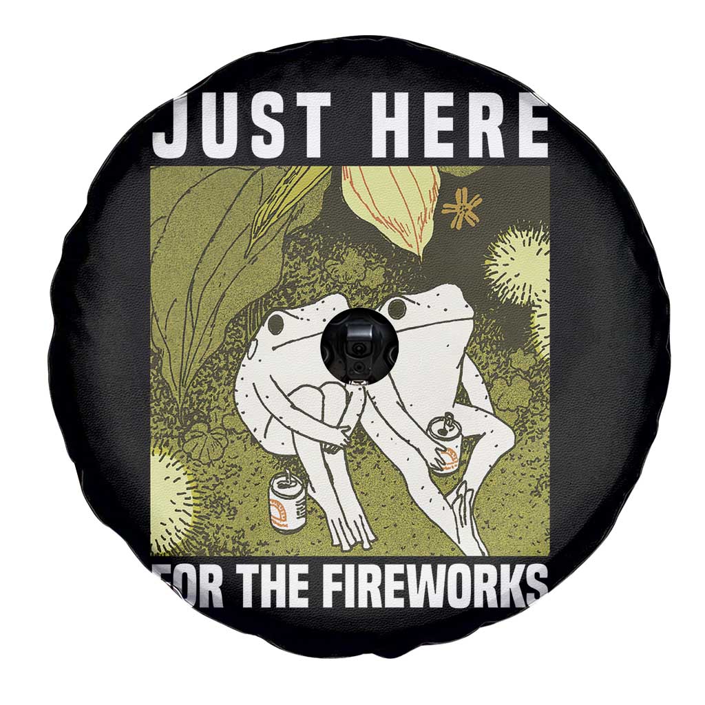 Funny Frog 4th of July Spare Tire Cover Just Here For The Fireworks TS14 Print Your Wear