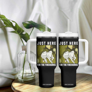 Funny Frog 4th of July Tumbler With Handle Just Here For The Fireworks TS14 Print Your Wear