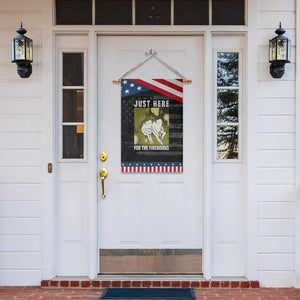 Funny Frog 4th of July Garden Flag Just Here For The Fireworks TS14 Print Your Wear
