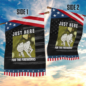 Funny Frog 4th of July Garden Flag Just Here For The Fireworks TS14 Print Your Wear