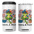 Feral & Free 4 in 1 Can Cooler Tumbler Funny 4th of July Patriotic Frog Lovers TS14 One Size: 16 oz White Print Your Wear