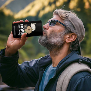 Nope Not Today 4 in 1 Can Cooler Tumbler Funny Lazy Capybara Meme TS14 Print Your Wear