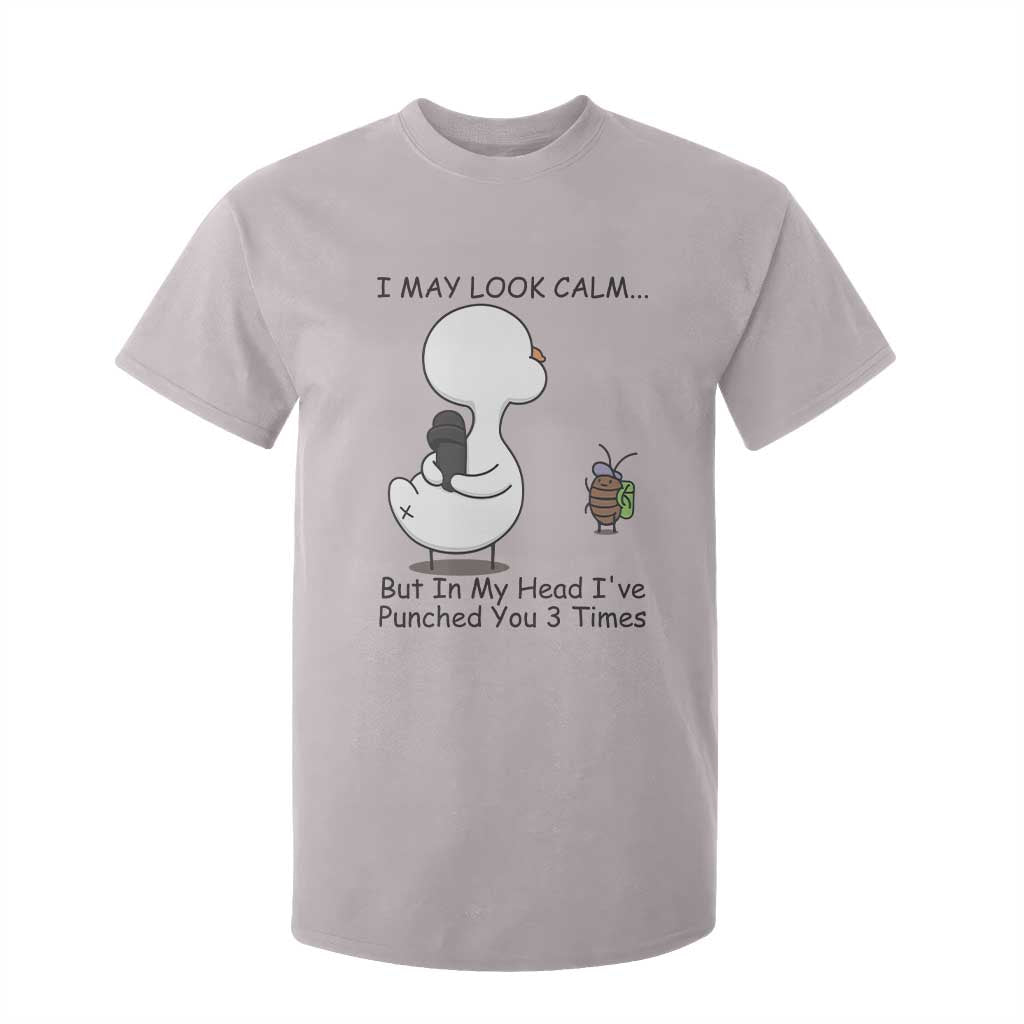 In My Head I Have Pecked You 3 Times T Shirt For Kid Funny Duck Sarcastic Farm Humor TS14 Ice Gray Print Your Wear