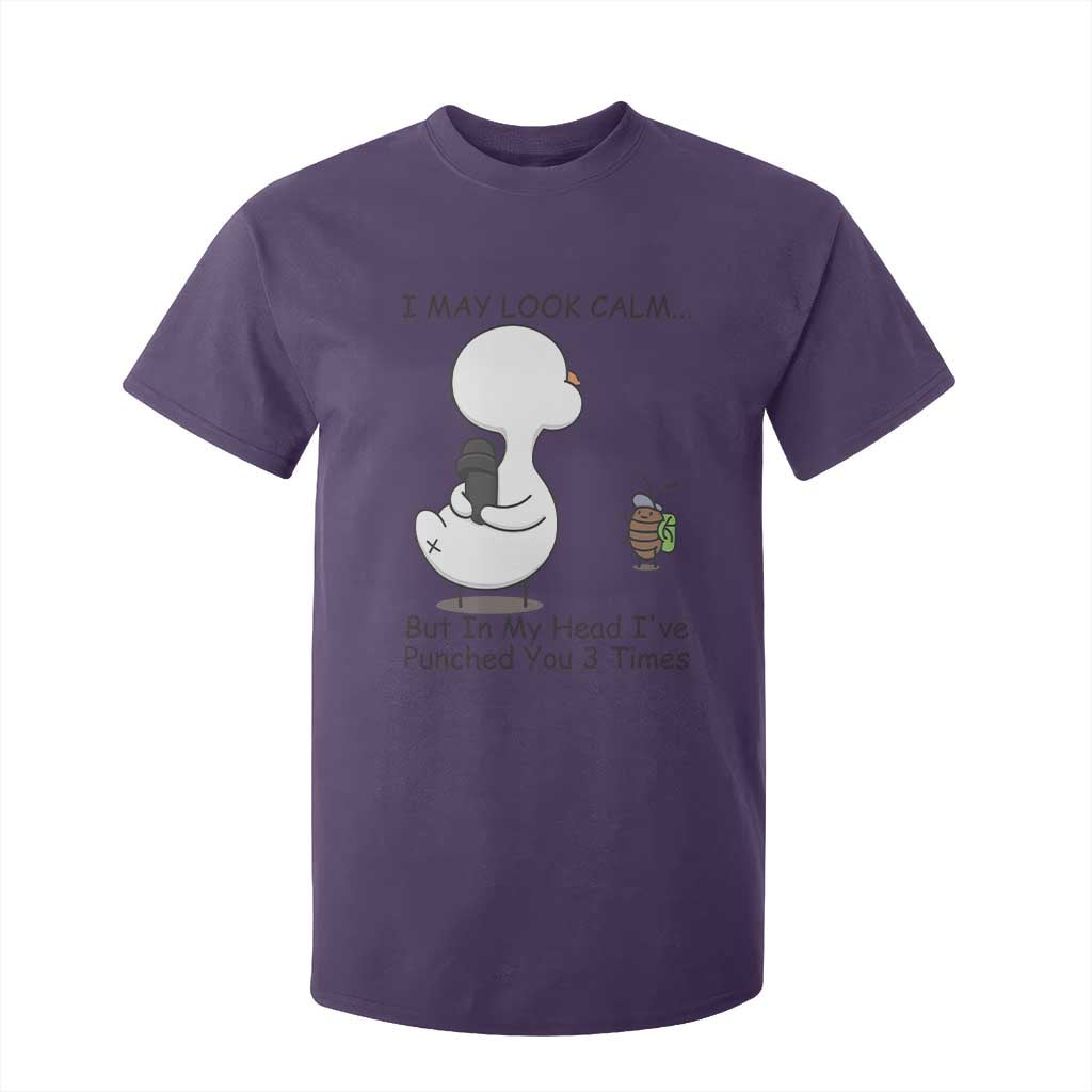 In My Head I Have Pecked You 3 Times T Shirt For Kid Funny Duck Sarcastic Farm Humor TS14 Purple Print Your Wear