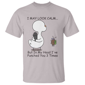 In My Head I Have Pecked You 3 Times T Shirt Funny Duck Sarcastic Farm Humor TS14 Ice Gray Print Your Wear