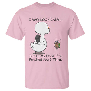 In My Head I Have Pecked You 3 Times T Shirt Funny Duck Sarcastic Farm Humor TS14 Light Pink Print Your Wear