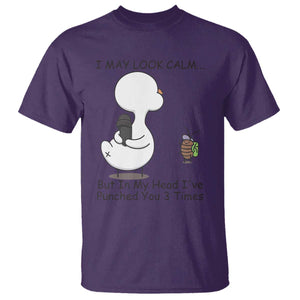 In My Head I Have Pecked You 3 Times T Shirt Funny Duck Sarcastic Farm Humor TS14 Purple Print Your Wear