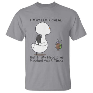 In My Head I Have Pecked You 3 Times T Shirt Funny Duck Sarcastic Farm Humor TS14 Sport Gray Print Your Wear
